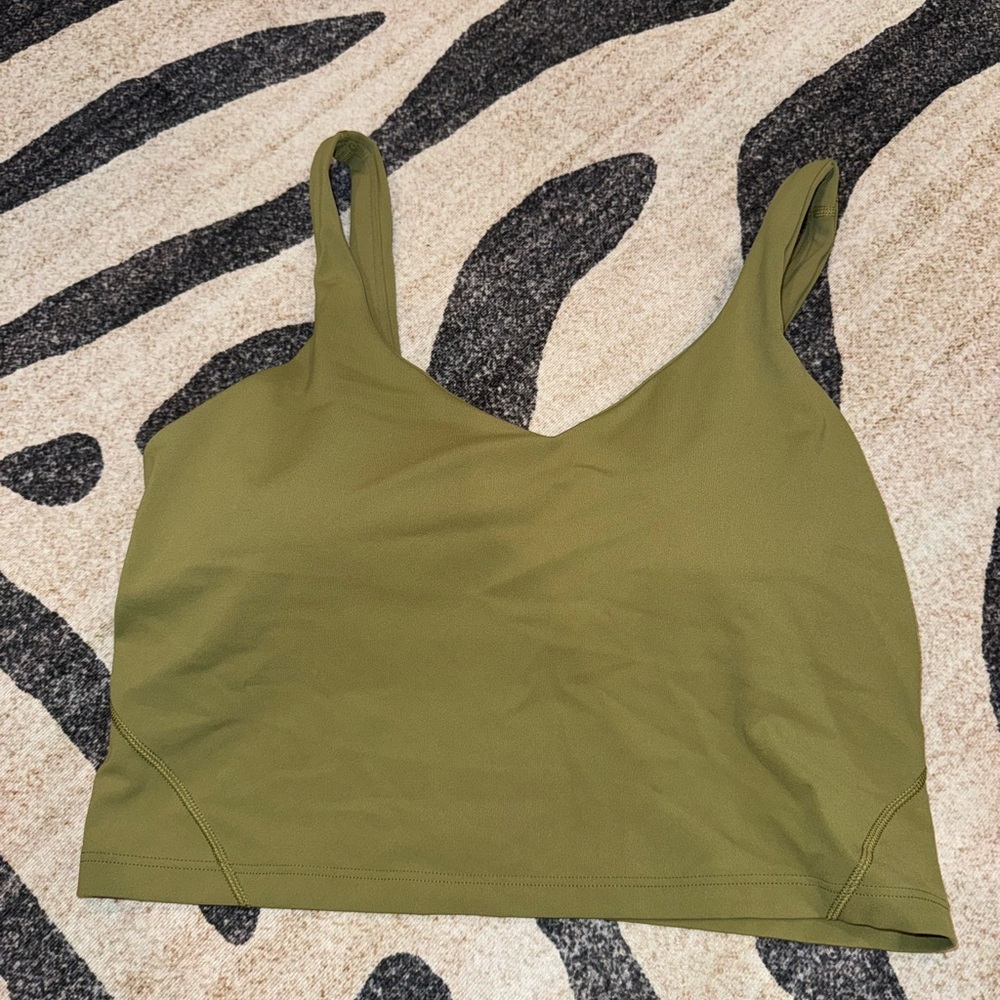Lululemon Olive Align Cropped Tank Top